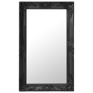 vidaXL Baroque Style Wall Mirror 50x80 cm Black