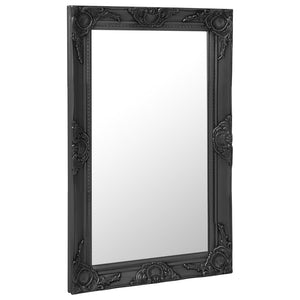 vidaXL Baroque Style Wall Mirror 50x80 cm Black