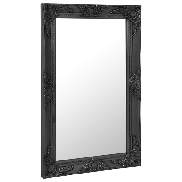 vidaXL Baroque Style Wall Mirror 50x80 cm Black