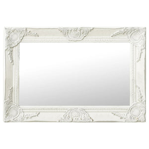 vidaXL Baroque Style Wall Mirror 60x40 cm White