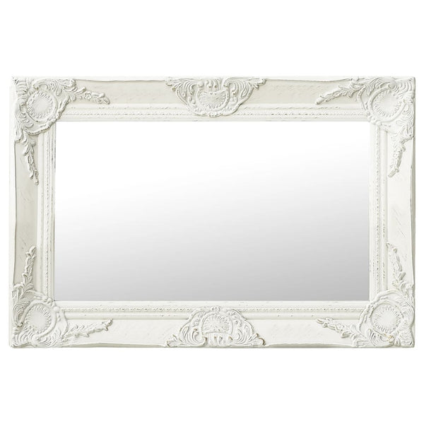 vidaXL Baroque Style Wall Mirror 60x40 cm White