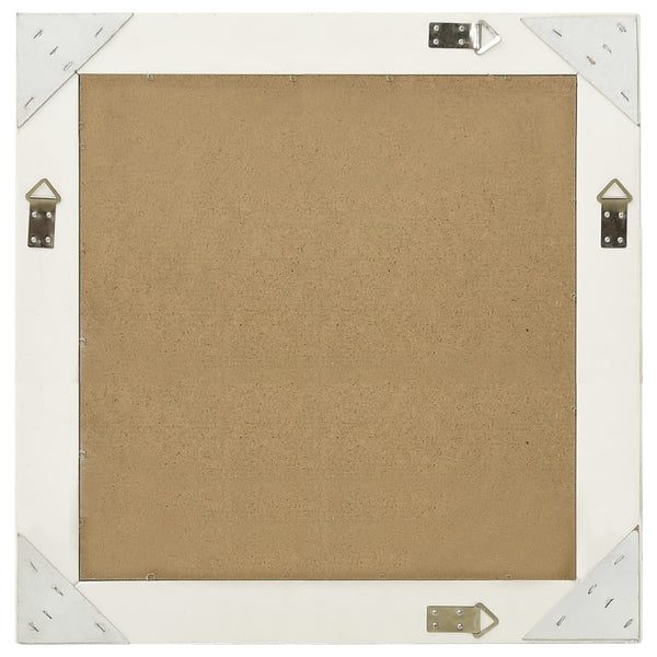 vidaXL Baroque Style Wall Mirror 60x60 cm White