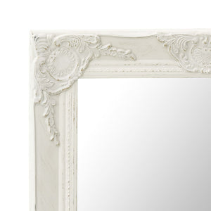 vidaXL Baroque Style Wall Mirror 60x60 cm White