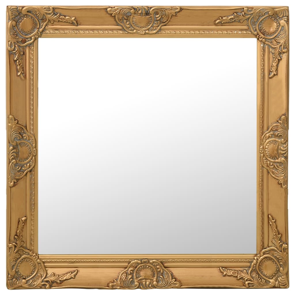 vidaXL Baroque Style Wall Mirror 60x60 cm Golden