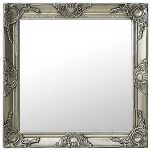 vidaXL Baroque Style Wall Mirror 60 x 60 cm Silver