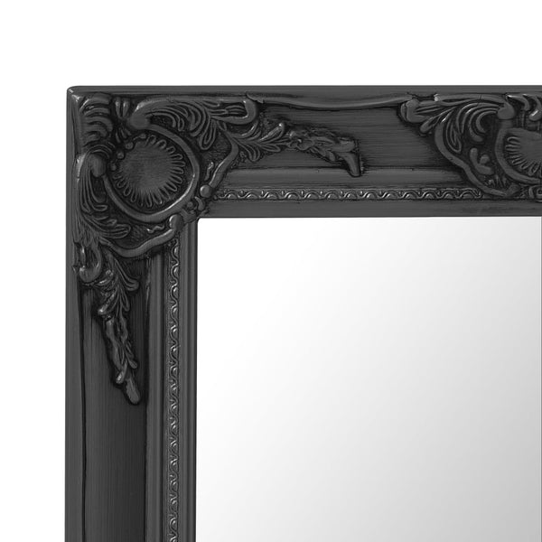 vidaXL Baroque Style Wall Mirror 60x60 cm Black