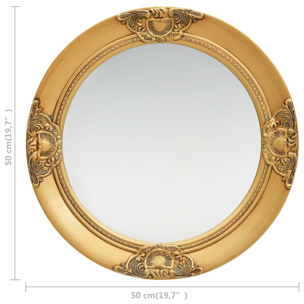 Barock Wandspiegel Golden 50 cm