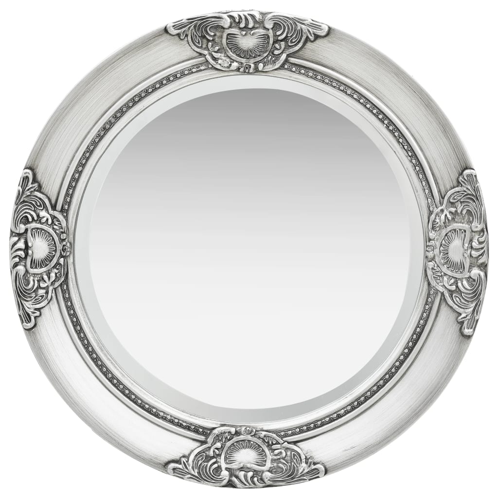 Barock Wandspiegel Silber 50cm
