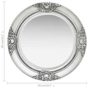 Barock Wandspiegel Silber 50cm