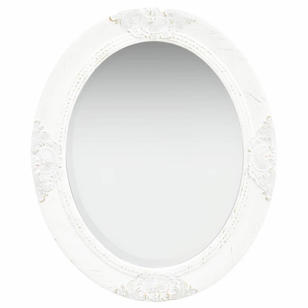 vidaXL Baroque Style Wall Mirror 50x60 cm White