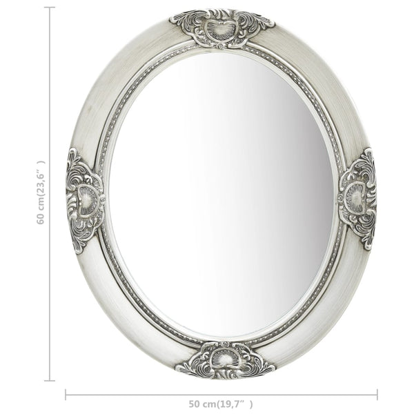 vidaXL Baroque Style Wall Mirror 50x60 cm Silver