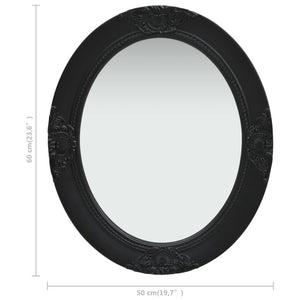 vidaXL Baroque-Style Wall Mirror 50x60 cm Black