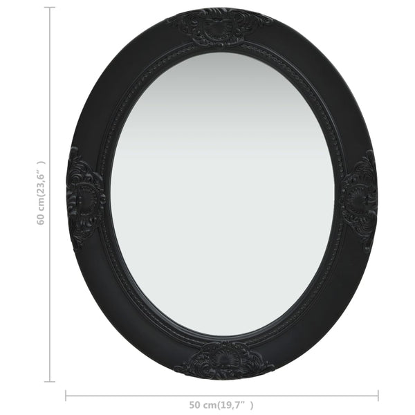 vidaXL Baroque-Style Wall Mirror 50x60 cm Black