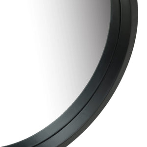 vidaXL Wall Mirror with Belt 50 cm Black
