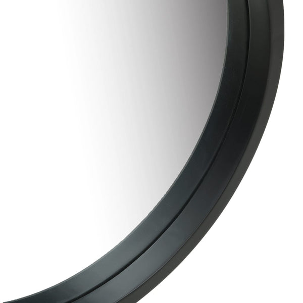 vidaXL Wall Mirror with Belt 50 cm Black