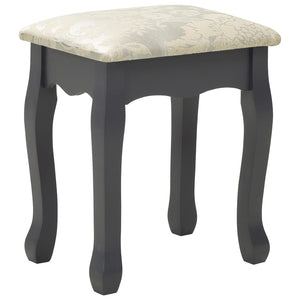 vidaXL Dressing Table Set with Stool Grey 75x69x140 cm Paulownia Wood