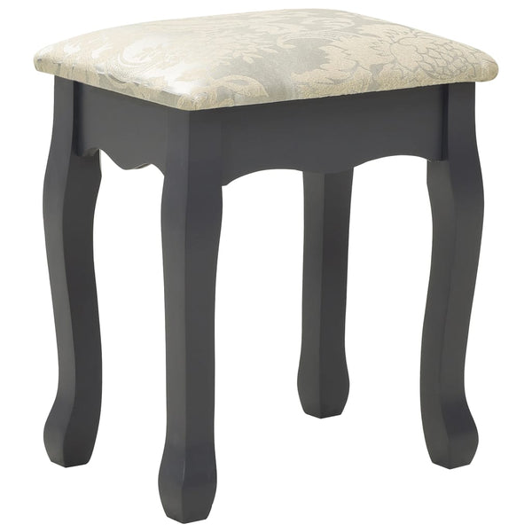 vidaXL Dressing Table Set with Stool Grey 75x69x140 cm Paulownia Wood