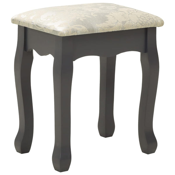 vidaXL Dressing Table Set with Stool Grey 100x40x146 cm Paulownia Wood