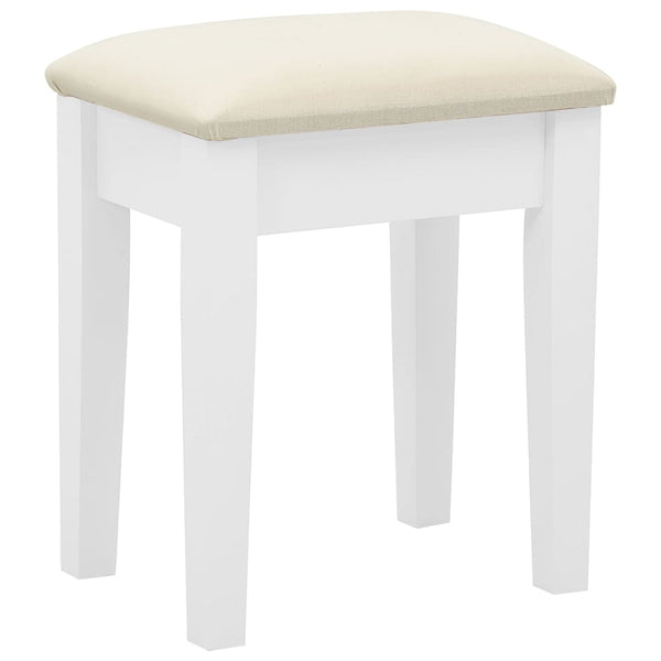 vidaXL Dressing Table with Stool White 65x36x128 cm Paulownia Wood MDF