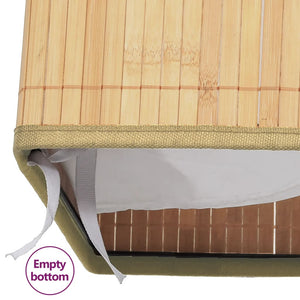 vidaXL Bamboo Laundry Hamper with 2 Compartments 72 L