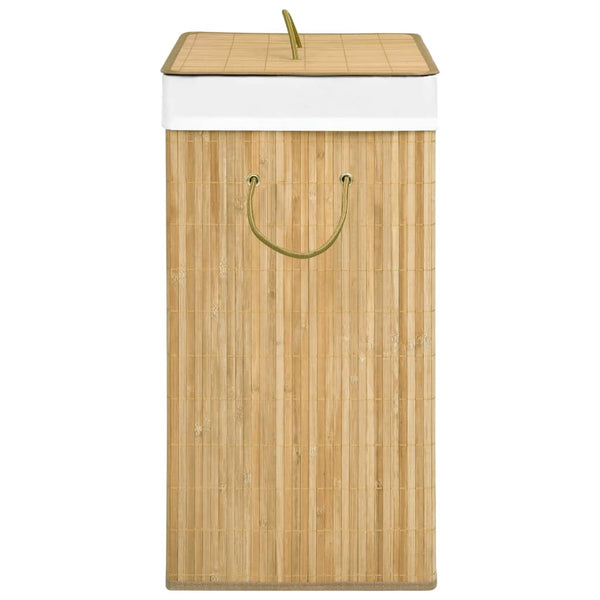 vidaXL 100 L Bamboo Laundry Hamper with 2 Compartments