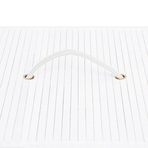 vidaXL Bamboo Laundry Basket with 1 Compartment White 83 L