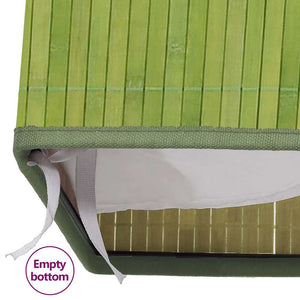vidaXL Bamboo Laundry Basket with 1 Compartment Green