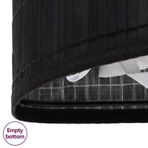 Eck-Wäschekorb Bambus Schwarz 60L