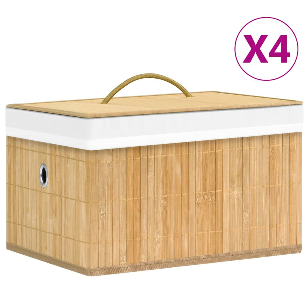 Bambus Aufbewahrungsboxen 4er Set