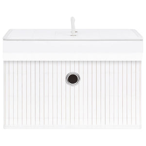 Bambus Aufbewahrungsboxen, 4er Set, Weiß