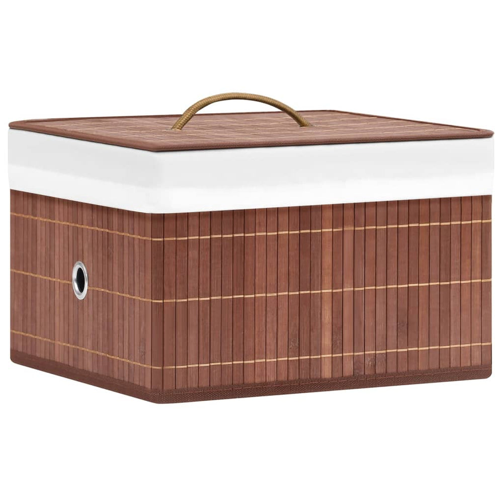 Bambus Aufbewahrungsboxen 4er-Set Braun