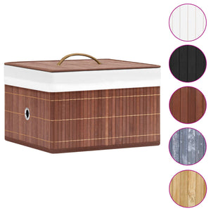 Bambus Aufbewahrungsboxen 4er-Set Braun