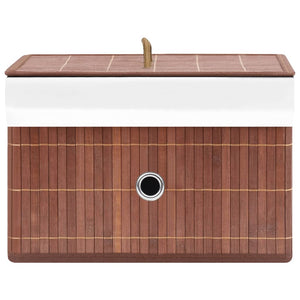 Bambus Aufbewahrungsboxen 4er-Set Braun
