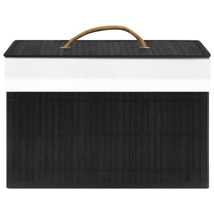Bambus Aufbewahrungsboxen Schwarz, 4er-Set