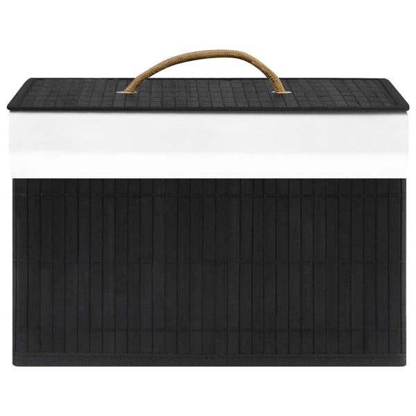 Bambus Aufbewahrungsboxen Schwarz, 4er-Set