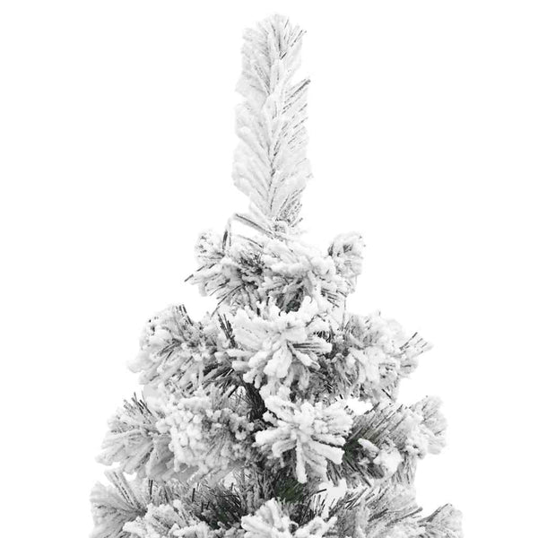 Schlanker, künstlicher Weihnachtsbaum mit Schnee, 180cm
