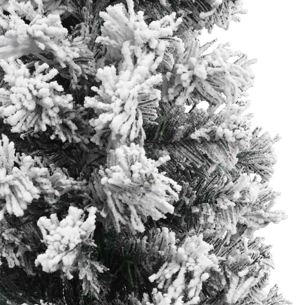 Schlanker, künstlicher Weihnachtsbaum mit Schnee, 180cm