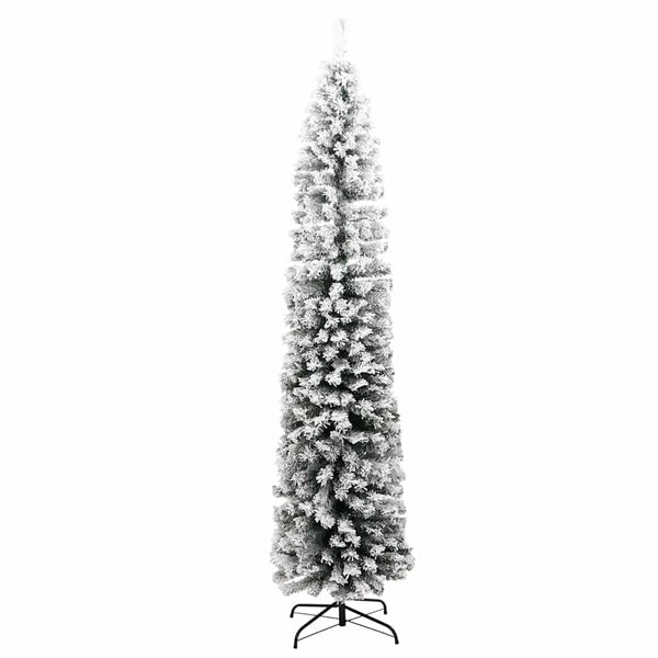 Schlanker, beschneiter Weihnachtsbaum, 210 cm