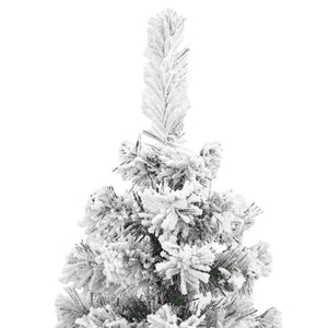 Schlanker, beschneiter Weihnachtsbaum, 210 cm