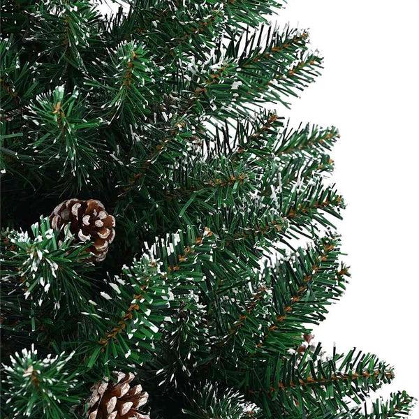 Schlanker Weihnachtsbaum mit Schnee 150cm