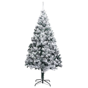 vidaXL Artificial Christmas Tree with Snow Green 210 cm PVC
