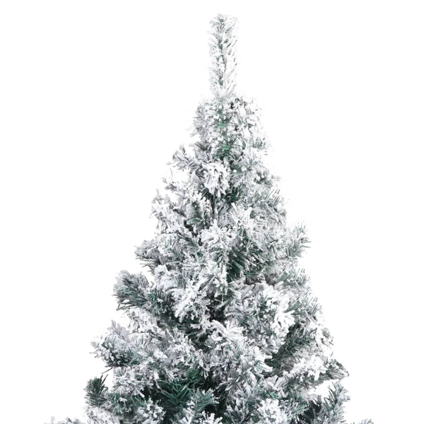 vidaXL Artificial Christmas Tree with Snow Green 210 cm PVC
