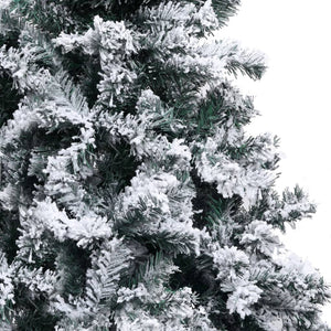 vidaXL Artificial Christmas Tree with Snow Green 210 cm PVC