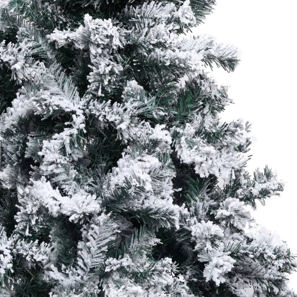 vidaXL Artificial Christmas Tree with Snow Green 210 cm PVC