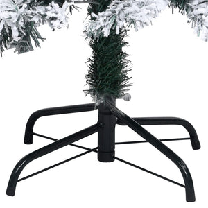 vidaXL Artificial Christmas Tree with Snow Green 210 cm PVC