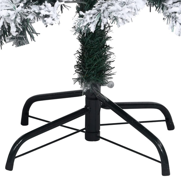 vidaXL Artificial Christmas Tree with Snow Green 210 cm PVC