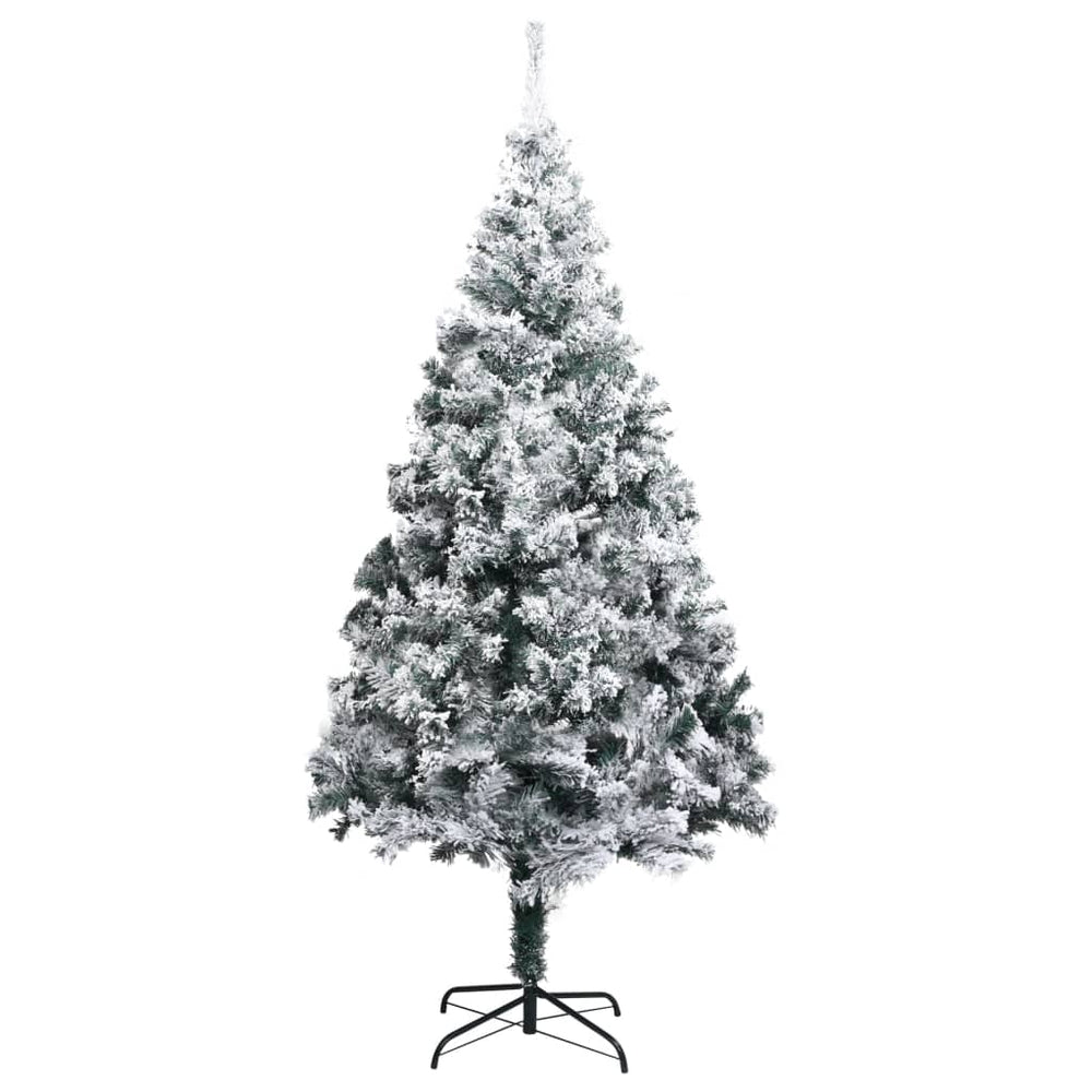 vidaXL Artificial Christmas Tree with Snow Green 240 cm PVC