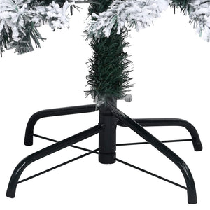 vidaXL Artificial Christmas Tree with Snow Green 240 cm PVC