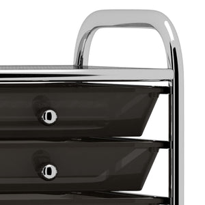 Schwarzer Schubladenwagen mit 10 Schubladen