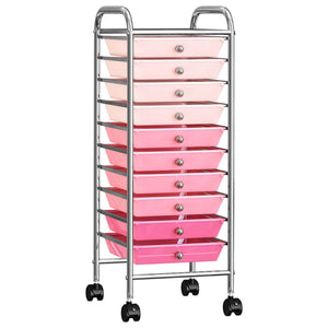 Schubladenwagen Ombre Rosa, 10 Schubladen